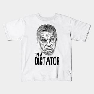 Orban Viktor Dictator Face Black Kids T-Shirt